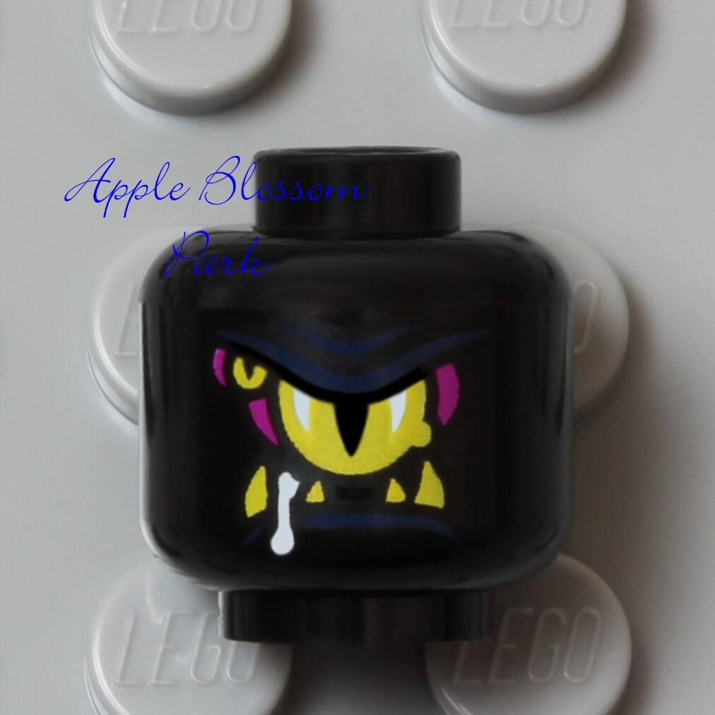 NEW Lego Scary Eye ALIEN HEAD Black w/Yellow Evil Halloween