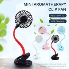 Portable 360  Mini Fan Travel USB Rechargeable Clip On Desk Pram Car Cooling Fan