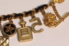 Chanel 1995 icon 12 charms gold chain with leather center bracelet — photo 6