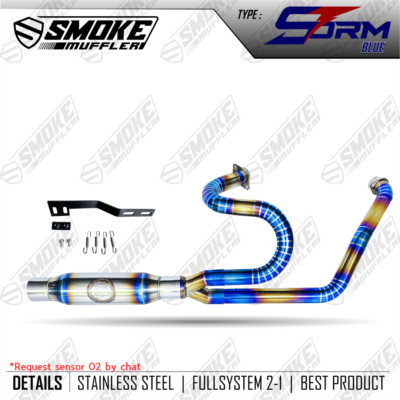 Harley Street Glide M8 Exhaust Custom Pipes 2 Into 1 Full System Smoke Muffler