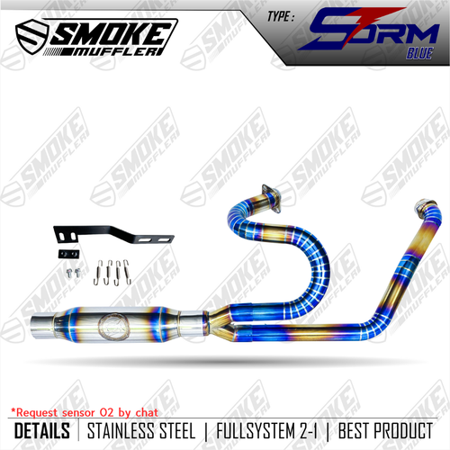 2022-2024 Road Glide Exhaust 2 Into 1 Full System Blue Chrome - Picture 3 of 6