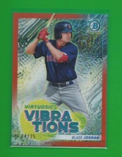Blaze Jordan 2022 Bowman Chrome Virtuosic Vibrations Orange 14/25 , Red Sox