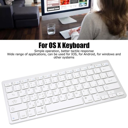 (Arabic)Portable Wireless Keyboard Mini 78 Key Compact Tablet Fit