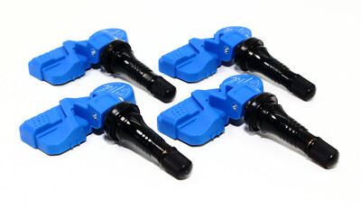 4 ITM 433mhz TPMS Tire Sensors for Infiniti Nissan Black Rubber Valve Stems
