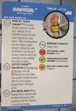 TEAM UP HAWKGIRL 045.08 BLACK CANARY Justice League Unlimited DC HeroClix JLU