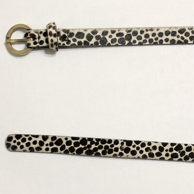 Garnet Hill Leopard-Print Skinny Belt in Tan and Black Anderson main image 4