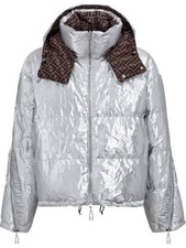 Fendi Reversible Nicki Minaj Metallic Ff Logo Down Puffer Jacket Nwt