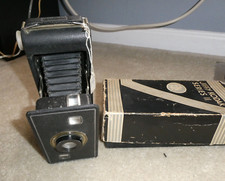 Antique 1940s Kodak Jiffy Six 16 Seies II Folding Camera Twindar Lens with Box