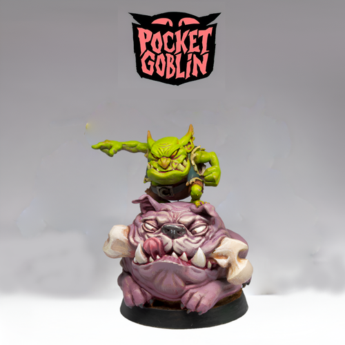 Pocket Goblin Doglin Riders, miniaturas de fantasía de 28 mm para juegos de mesa DnD RPG - Imagen 2 de 15