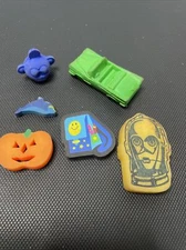 Vintage 80’s Lot Of 6 Erasers Star Wars Russ Convertible Foohy Etc