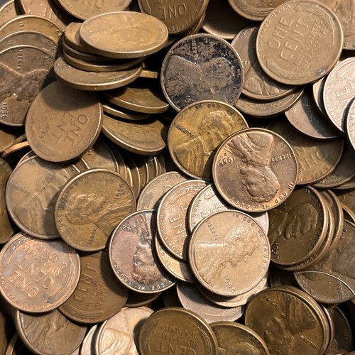 1-LB Lincoln Wheat Cents Random 1940's-1950's PDS 150 Pennies - 3 Roll Bulk Lot - Bild 15 von 17