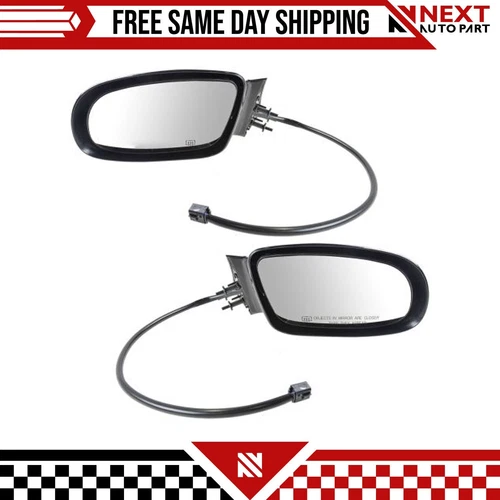 New Power Heated Side View Mirrors LH & RH Set For 1995-1996 Buick Chevy Impala