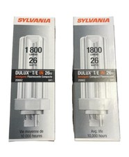 Sylvania CF26DT/E/IN/841/ECO 26 Watt 4 Pin GX24q-3 Triple Tube Lamp Bulb 2 Pack 