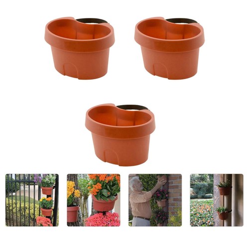 3 Pcs Blumentopf Für Regenrinne Gestell Mit Gebundener Wasser Leitung - 第 1/12 張圖片