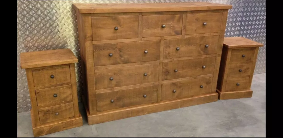 Wooden chest on sale of drawers ebay