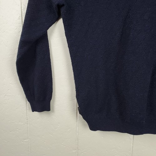 Ted Baker London Sweater Mens Size 6 Blue Mock Neck 1/4 Zip Long Sleeve Knitted - Picture 15 of 15
