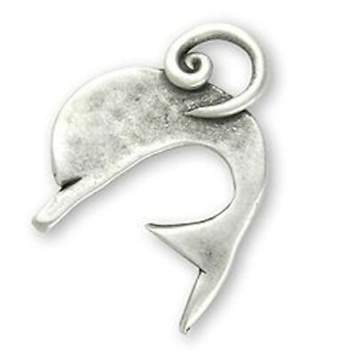 Lot De 8 Breloques Dauphin En Argent Tibétain - 15x10 Mm - Parfaites Pour Faire Tes Propres Bijoux