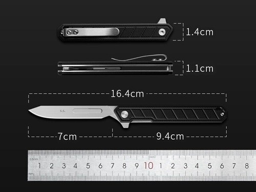 PEI G10 Pocket Folding Utility Knife Scalpel 440C Blade Outdoor Camping EDC Tool - Picture 2 of 19