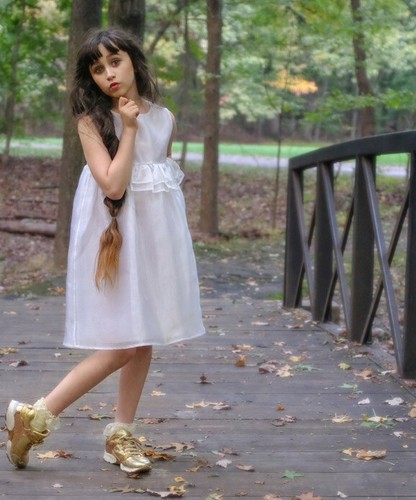 DOUUOD-sz 10/11-EASTER-White-dress-Made in Italy-Formal-Party-Wedding-Beautiful - Picture 2 of 9