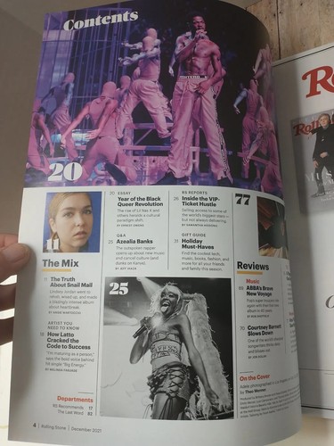 Rolling Stone Magazine December 2021 Adele Confessions Marilyn Manson No Lable - Picture 4 of 9