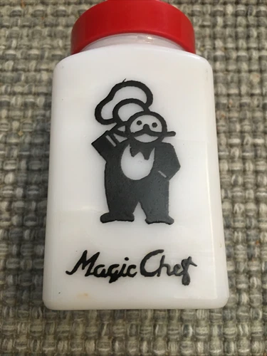 McKee Glass Co Magic Chef Deco Embossed Square Salt Shaker VGC No Issues