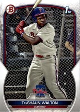 2023 Bowman Draft TayShaun Walton #BD-183 Philadelphia Phillies