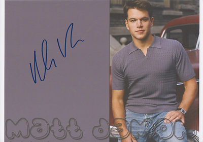 MATT DAMON signiertes 12x8 Foto THE BOURNE IDENTITY & SAVE PRIVATE RYAN COA