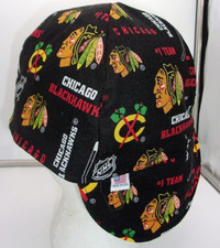 Chicago Black Hawks Custom made Welding cap