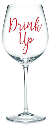 Drink Up - Vinyl Aufkleber Sticker Etikett für Wein, Bier, Pint Gläser, Becher, Flasche