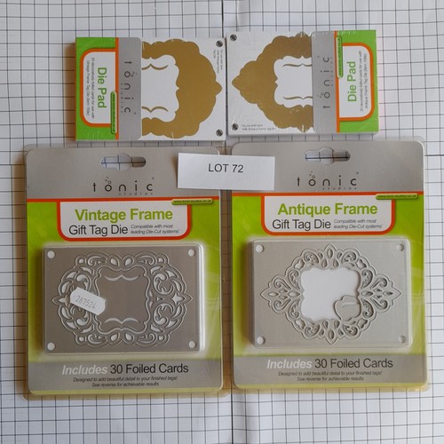 RESTPOSTEN KONVOLUT Tonic Studio Geschenkanhänger Stanzformen & extra folierte Karten LOT 72 Neu BX1