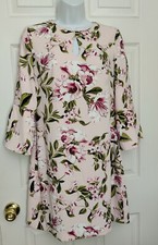 White House Black Market Floral Petal Sleeve Shift Dress Size 2 NWOT