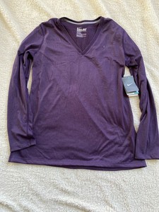 purple dri fit long sleeve shirt