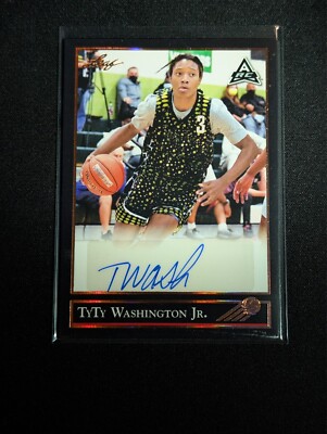 TyTy Washington Jr. 2021-22 Leaf Memories 1992  #BG-TWJ Auto Rockets Bucks Suns