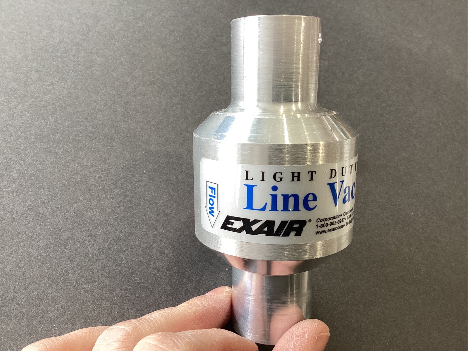 Exair Light Duty Line Vac Vacuum Device Smooth 1" OD Pipes In & Out 250 psig eBay