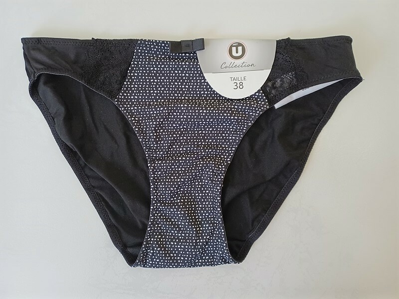 Culotte Femme U Collection Taille 38 – Noir, Coton, Neuve Avec étiquette