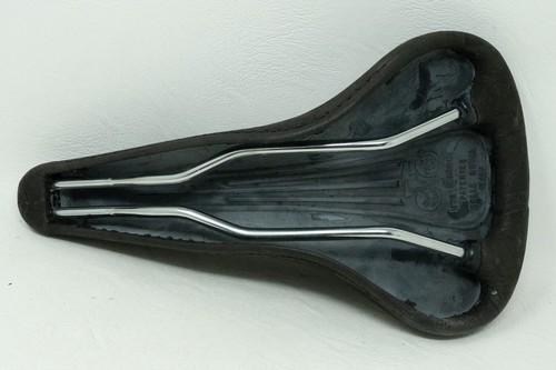 NOS SELLE ROYAL COUNTOUR SUEDE BLACK VINTAGE SADDLE SEAT ROAD RACING BICYCLE OLD - Picture 6 of 7