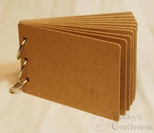 3.25" x 5" Mini Chipboard Album #4 10 straight edge pages 3 rings