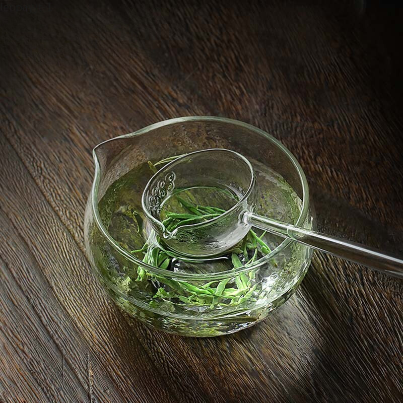 Glass Tea Bowl for Green Tea Tea Set Tea Maker Heat-resistant Tea Spoon Tea Set