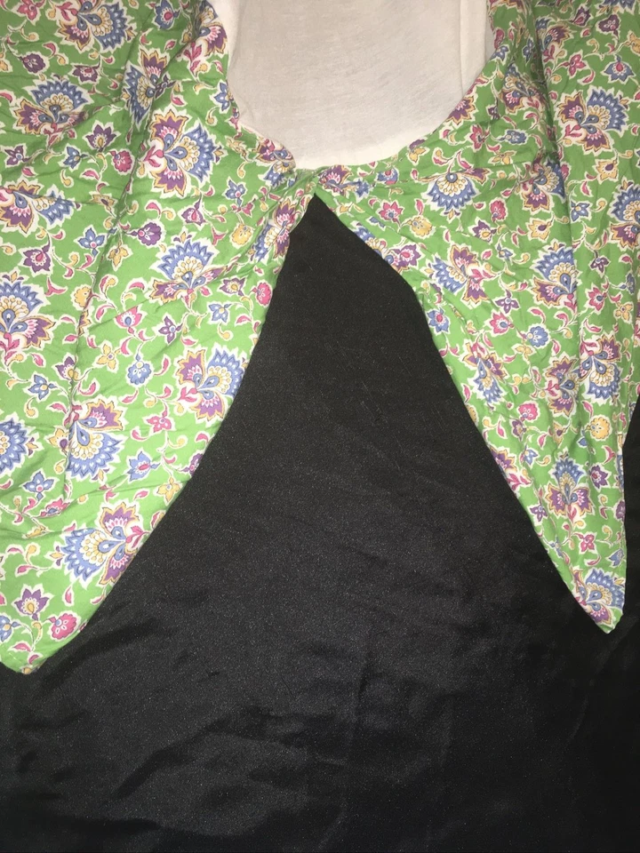 Falda de cama Ralph Lauren Hampton Beach Club verde tamaño completo cachemira floral azul Foto 3 de 4