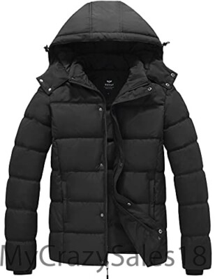 GGleaf Men's Winter Puffer Jacket Quilted Thicken Down Coat, XXL