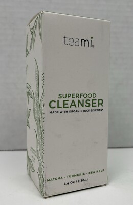 Teami Blends Superfood Facial Cleanser 4.4 fl oz Matcha Turmeric Sea Kelp
