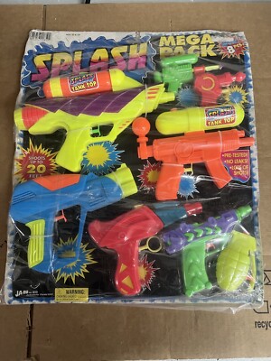 8 Mega Pack Vintage Ja Ru Splash Squirt Guns 1990s Water Gun Sealed NEW Rare Lot