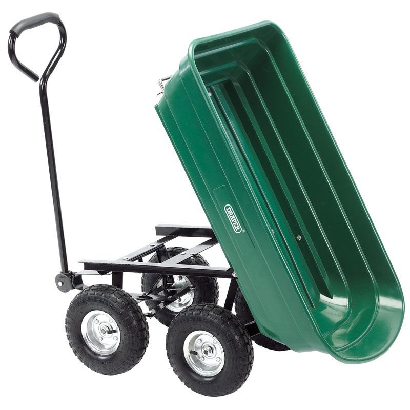 Draper Garden Tipper Cart Trolley Robust but Lightweight with 75L Tipping Bucket