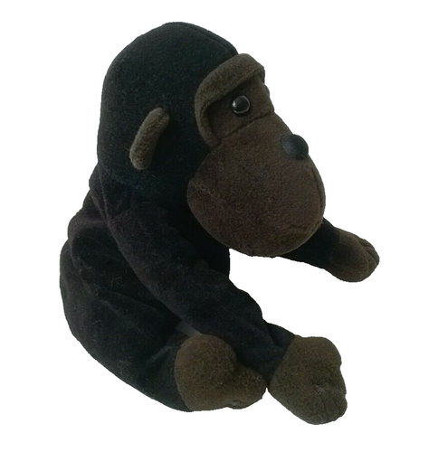Monkey Plush Creations Inc 1995 Metro Soft Toys Black Beanie Gorilla Ape Vintage - Picture 2 of 10