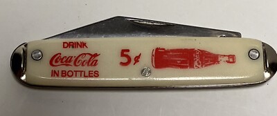 NM VINTAGE USA COCA-COLA COKE BOTTLE ADVERTISING CIGAR JACK KNIFE