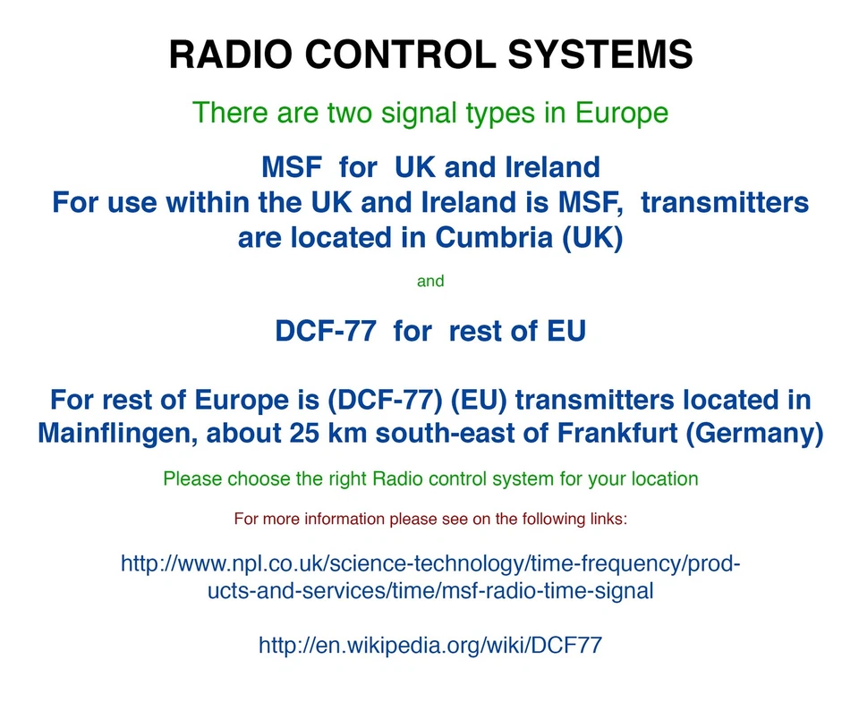 Radio Controlled Wall Clock or Desk Clock Large LCD UK & Ireland Version - Image 3 of 4