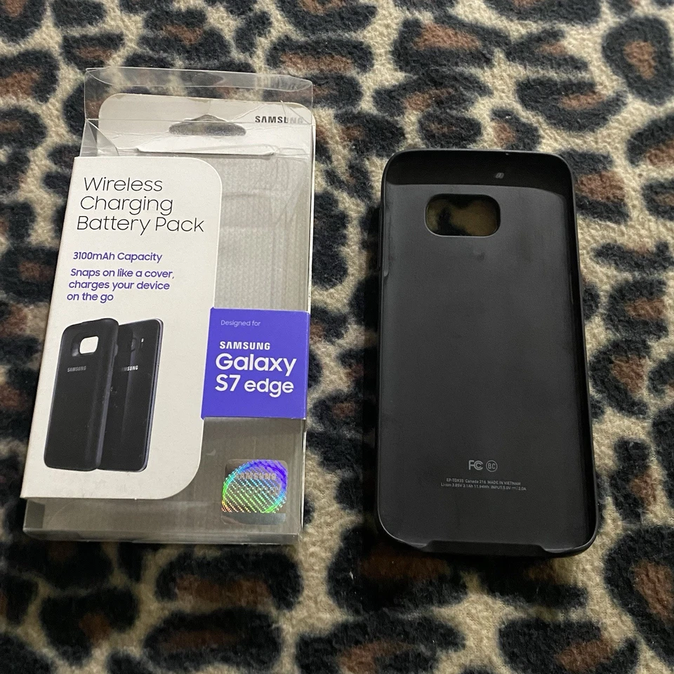 Чехол-аккумулятор для беспроводной зарядки Samsung Galaxy S7 EDGE — черный - Изображение 2 из 4