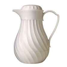 Vollrath 52160 SwirlServe White Hot-N-Cold 42 Ounce Beverage Server