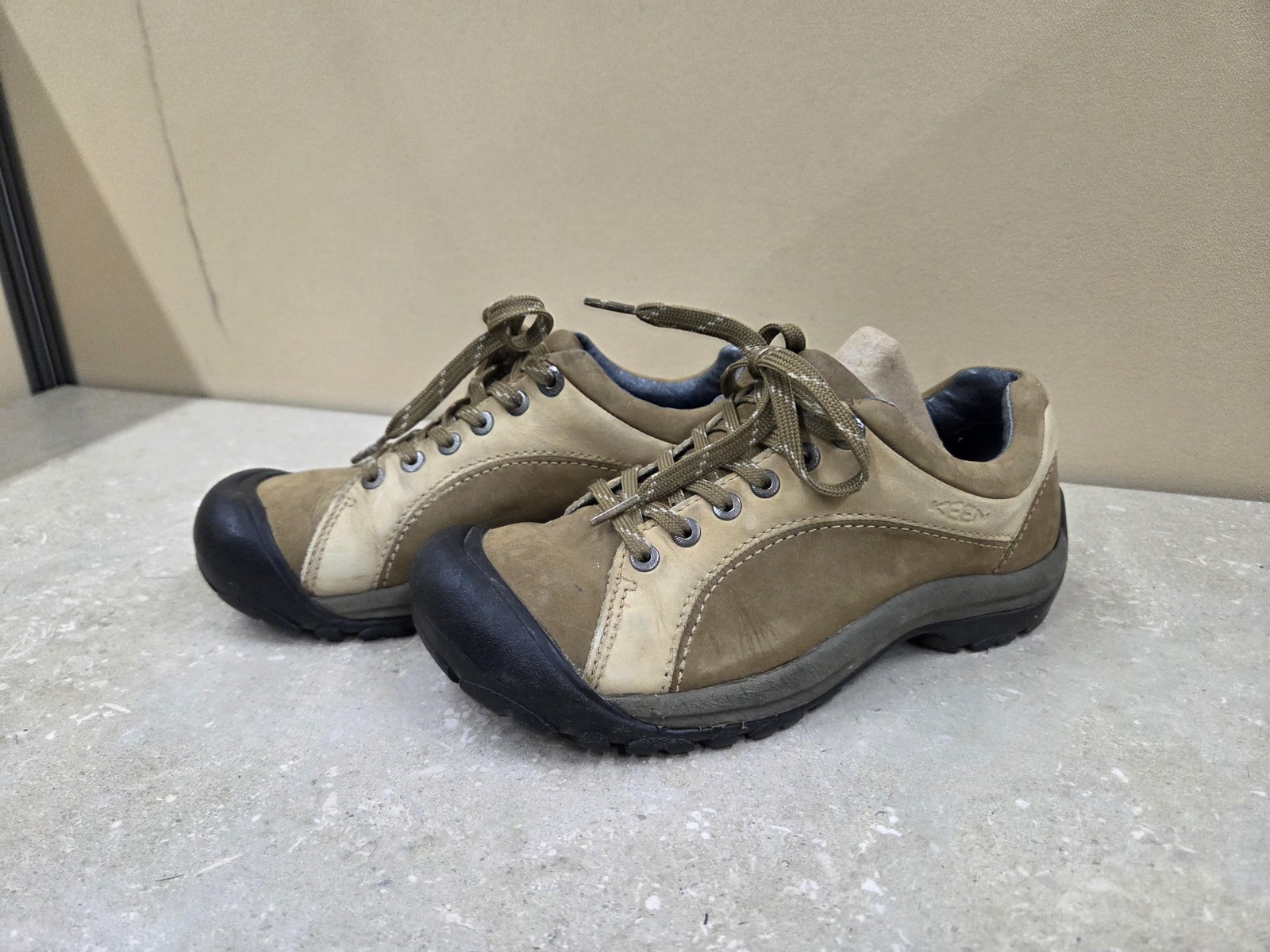Scarpe Keen donna taglia 8 marroni pelle stringate outdoor escursionismo trail comode