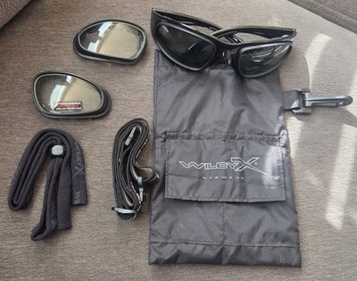 Wiley X SG-1 Z87-2 Lens Padded Safety Glasses Set Interchangeable W/ Strap & Bag